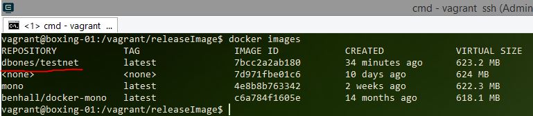 images on the linux machine